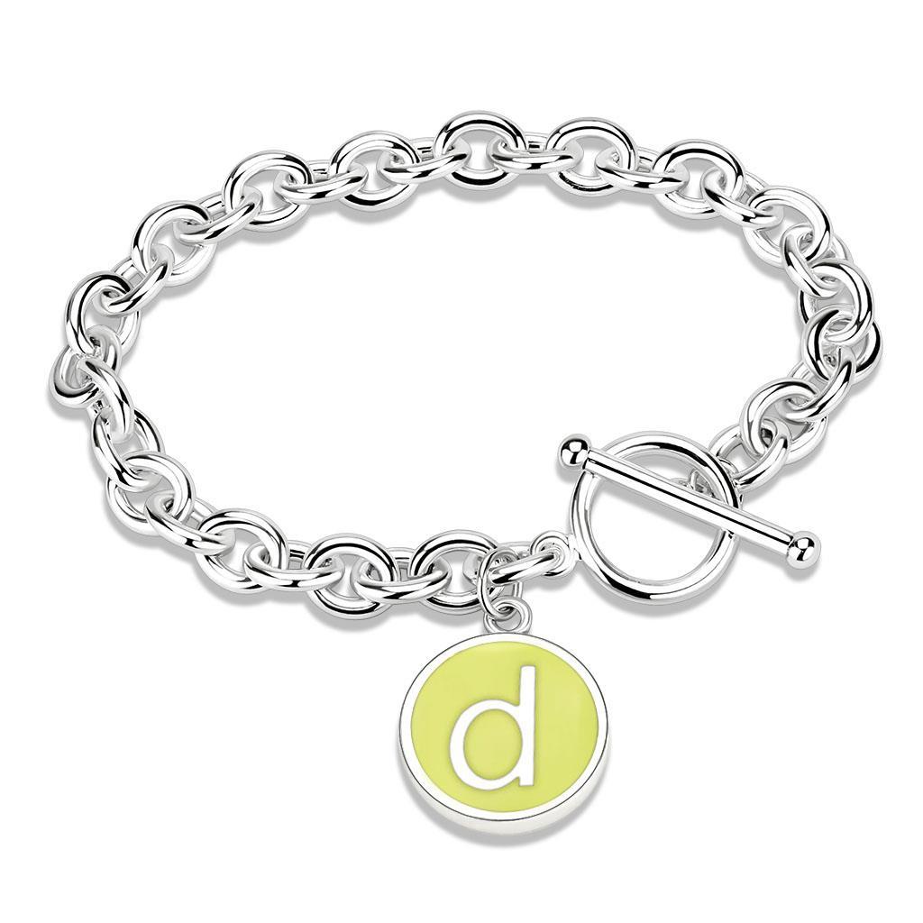 JCE4651 High-Polished Brass Bracelet with Epoxy  in Emerald